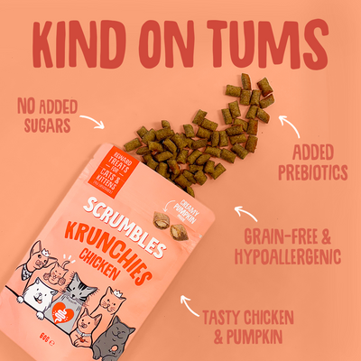 Chicken Krunchies Cat Treats Gut Friendly