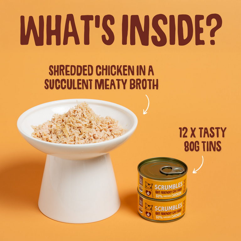 Wet Cat Tins Shredded Chicken in Broth Texture