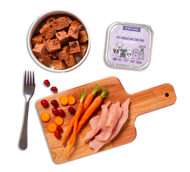 Turkey wet dog food