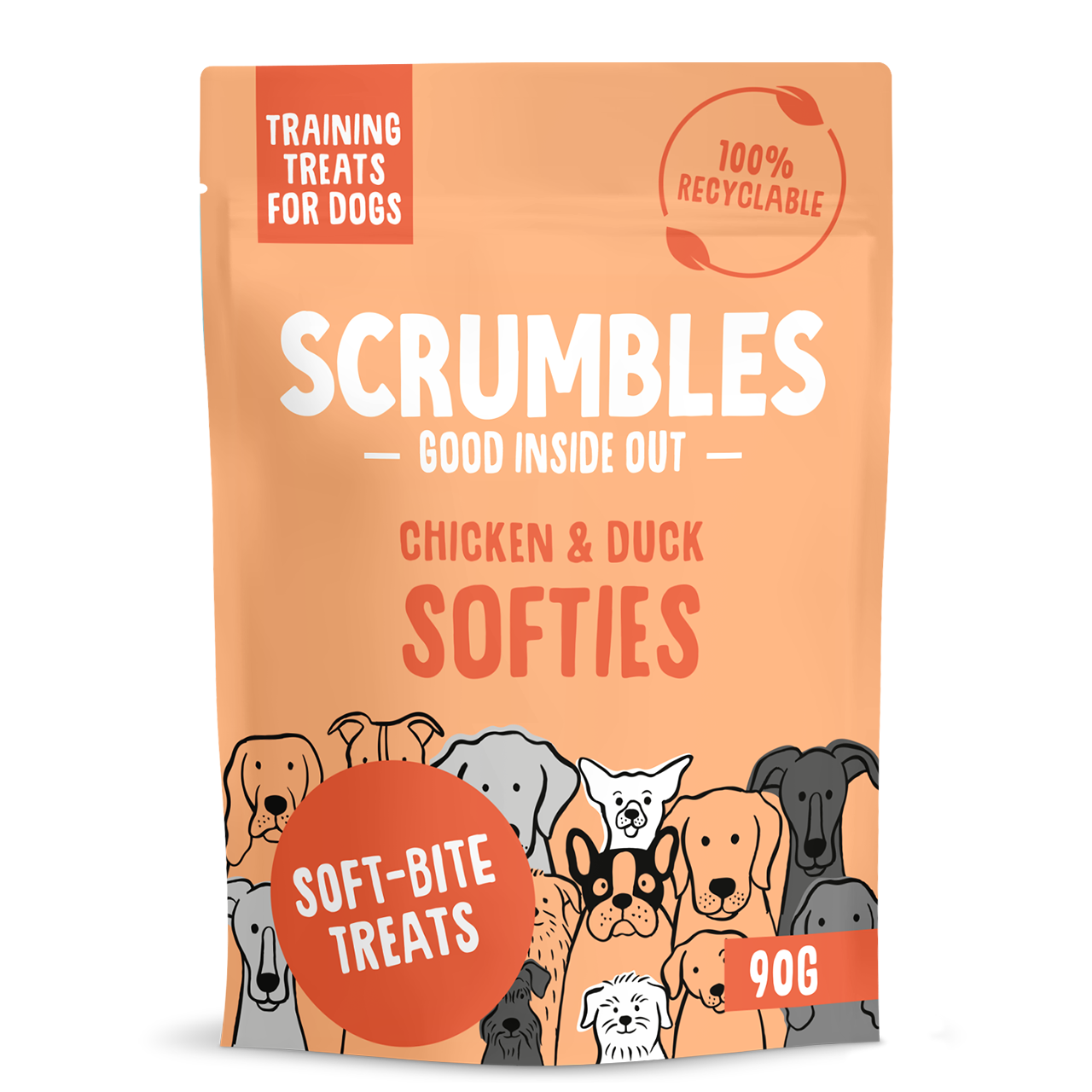 Softies Chicken Duck Dog Treats 1 bag
