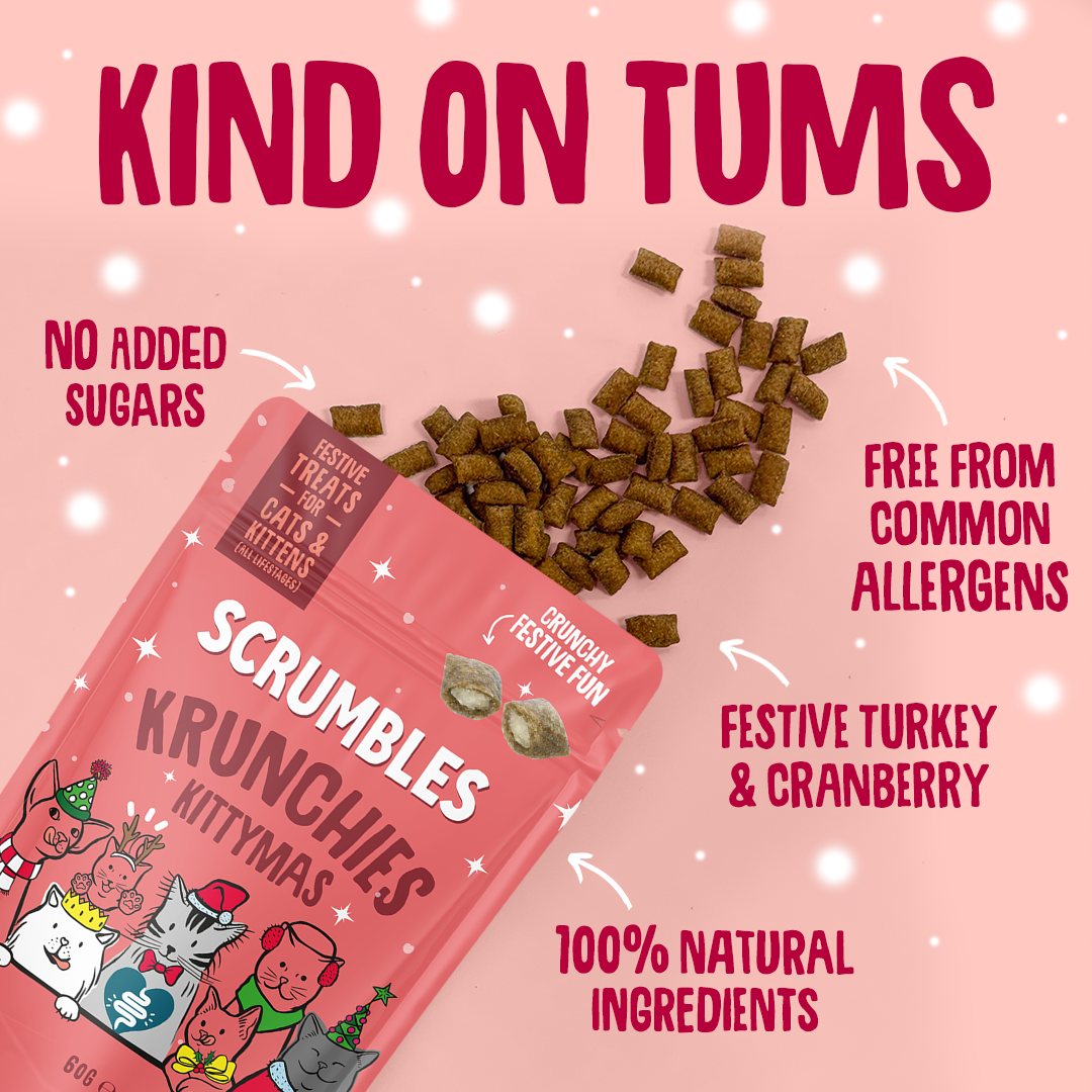 Christmas Turkey Krunchies Cat Treats Gut Friendly
