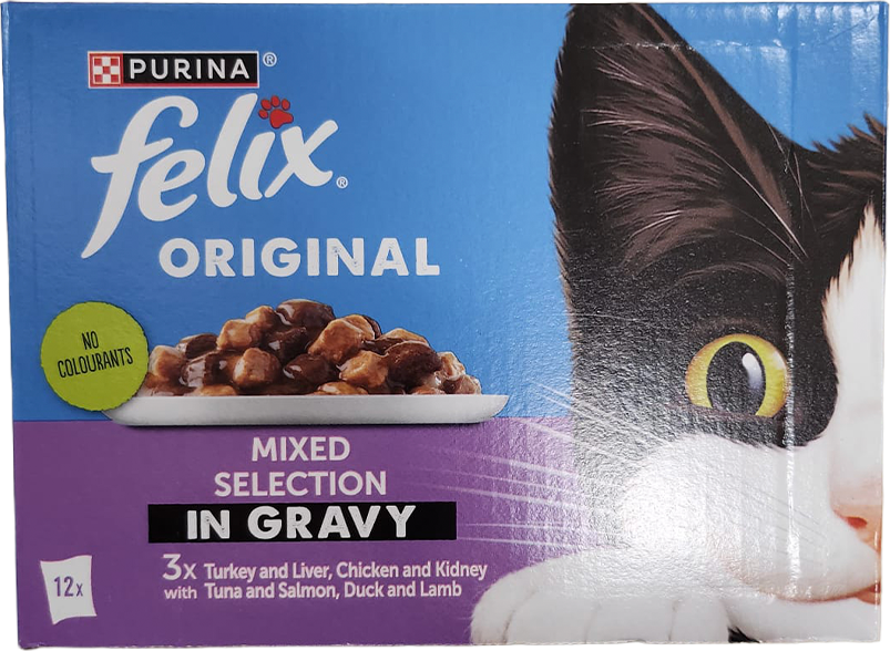 Felix Original Mixed Selection in Gravy Wet Adult Cat Food 12x85g