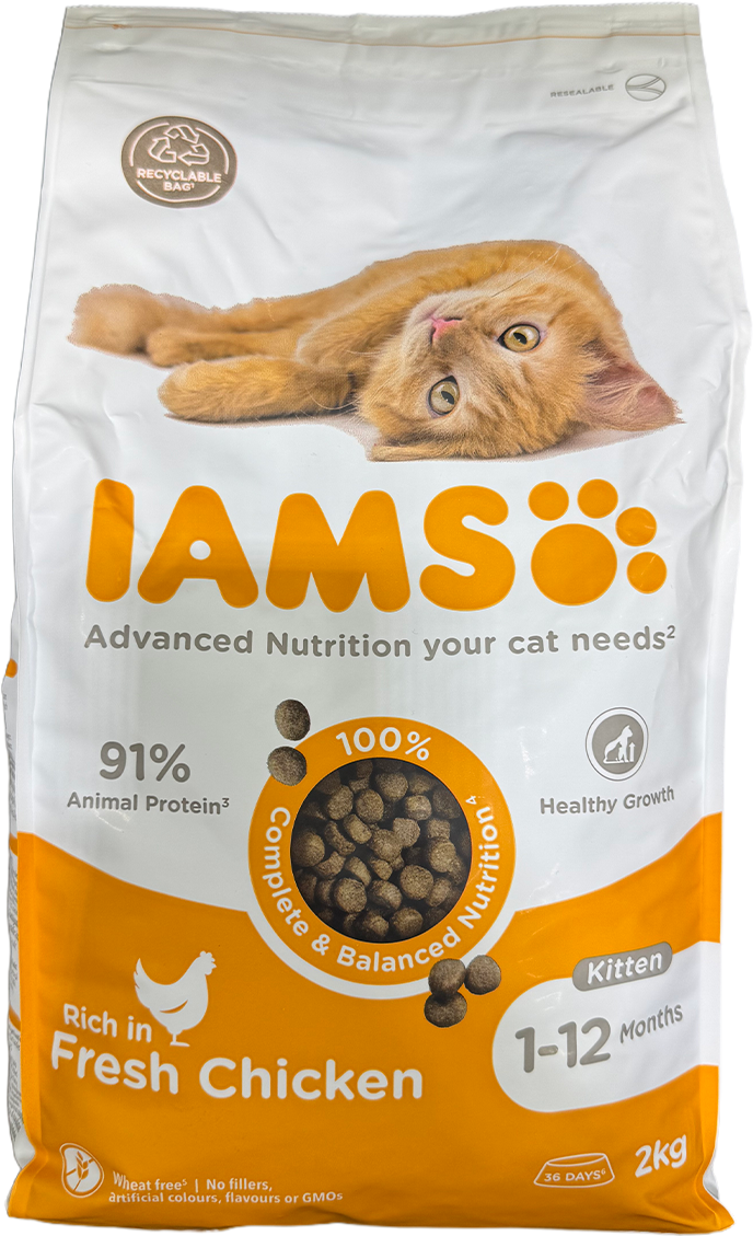 Iams for Vitality Kitten Food with Fresh Chicken 800g