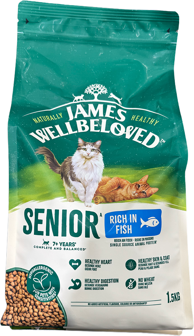 James Wellbeloved Adult Fish & Rice Dry Cat Food 1.5kg