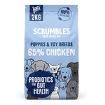 Wet dog deals food with probiotics