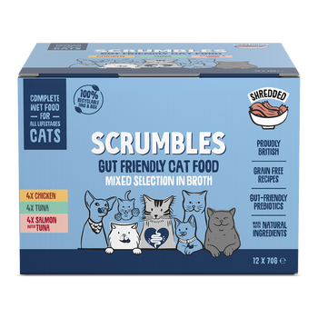 Wet Cat Tins Shredded Meat & Fish in Broth