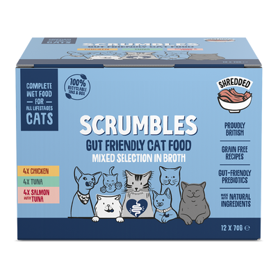 Wet Cat Tins Shredded Meat & Fish in Broth