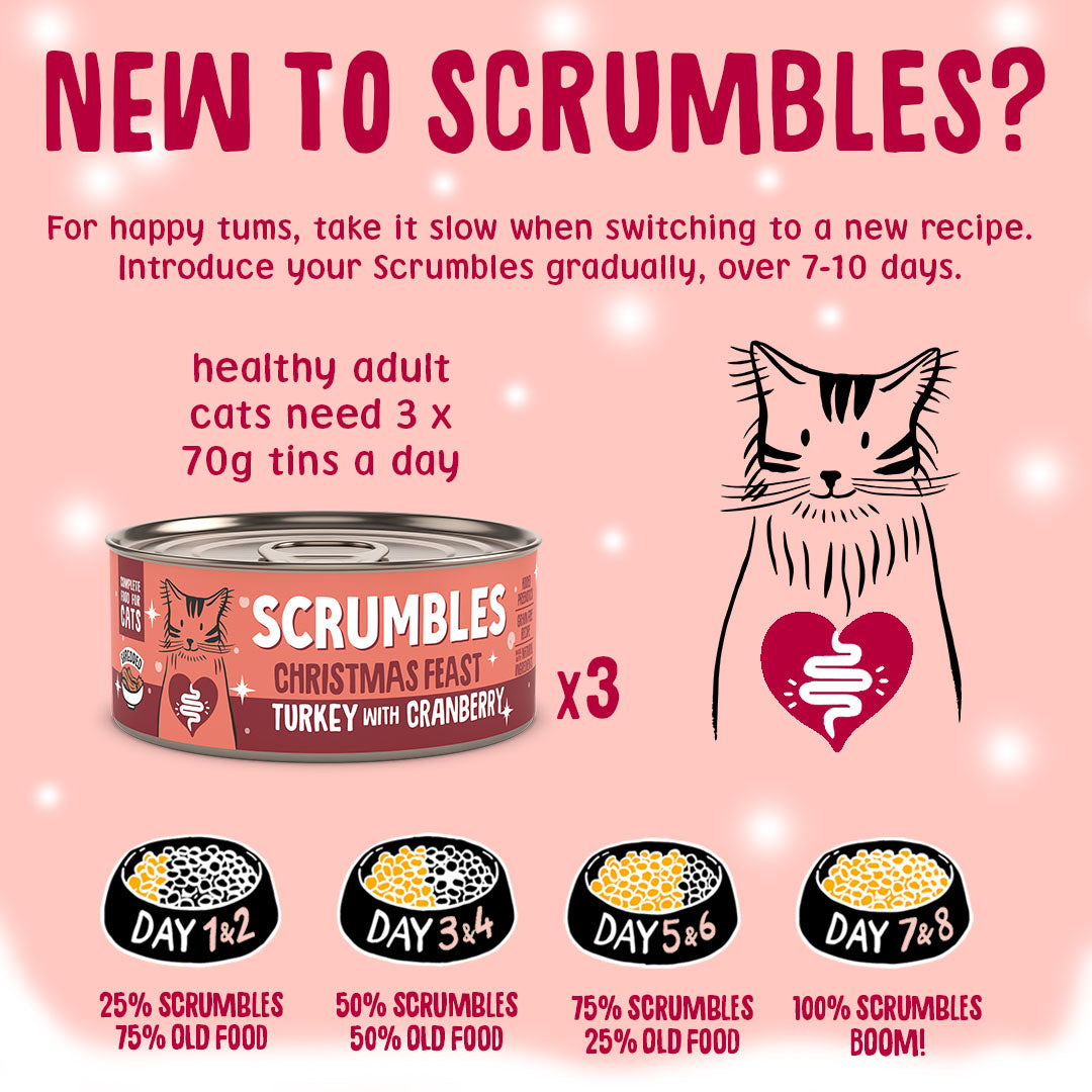 Shredded Turkey & Cranberry Christmas Cat Food in Broth