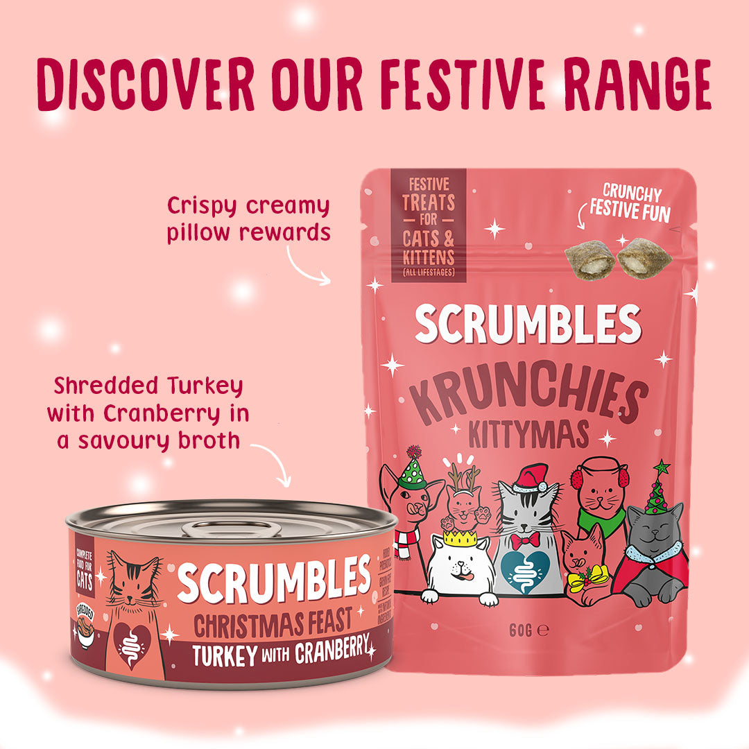 Shredded Turkey & Cranberry Christmas Cat Food in Broth