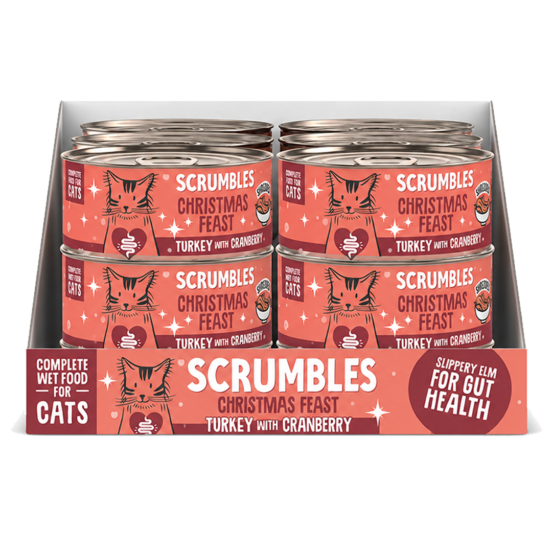 Shredded Turkey & Cranberry Christmas Cat Food in Broth