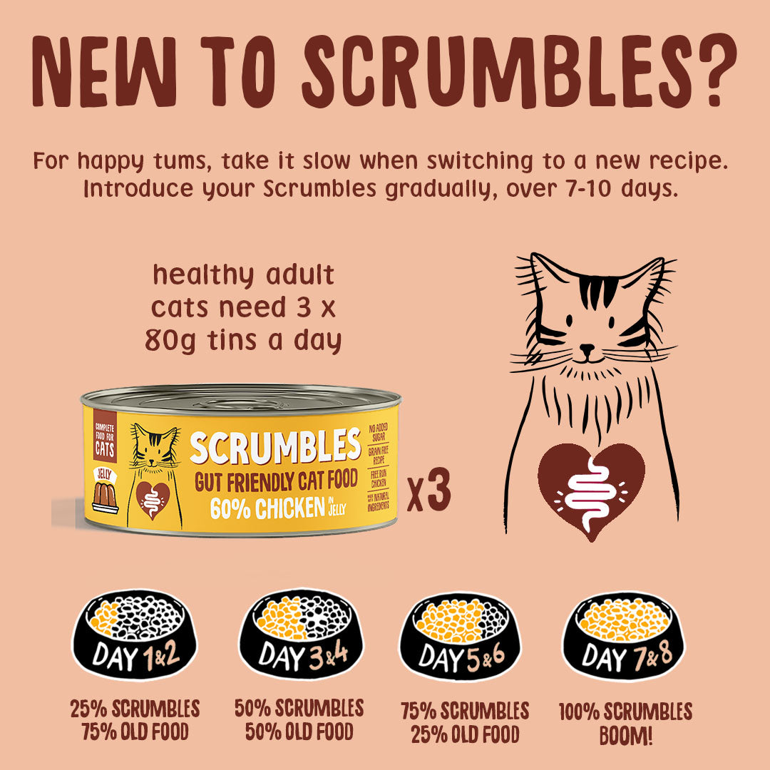 Wet Cat Tins Poultry Jelly Feeding Guideline