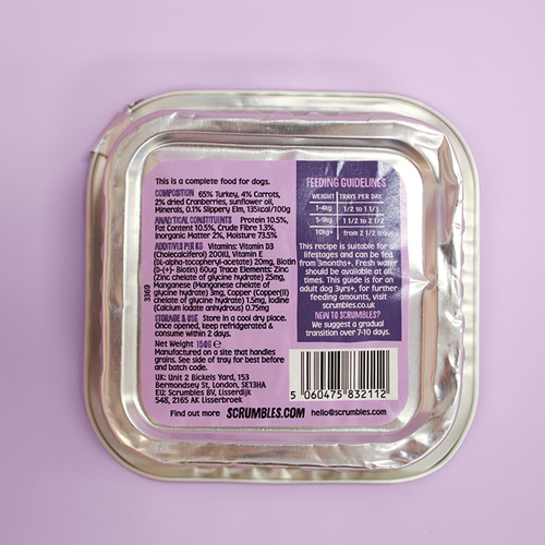 Turkey 150g Wet Dog Food