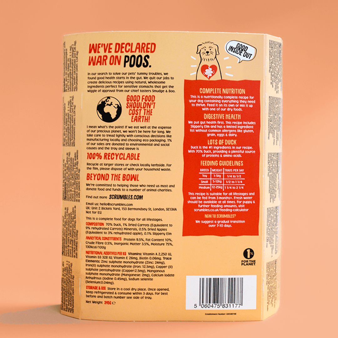 Duck Wet Dog Food Ingredients