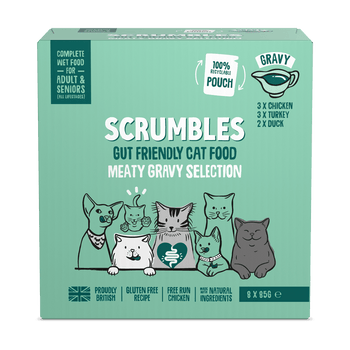 scrumbles meat in gravy cat food hypoallergenic grain free gluten free kittens pouches 