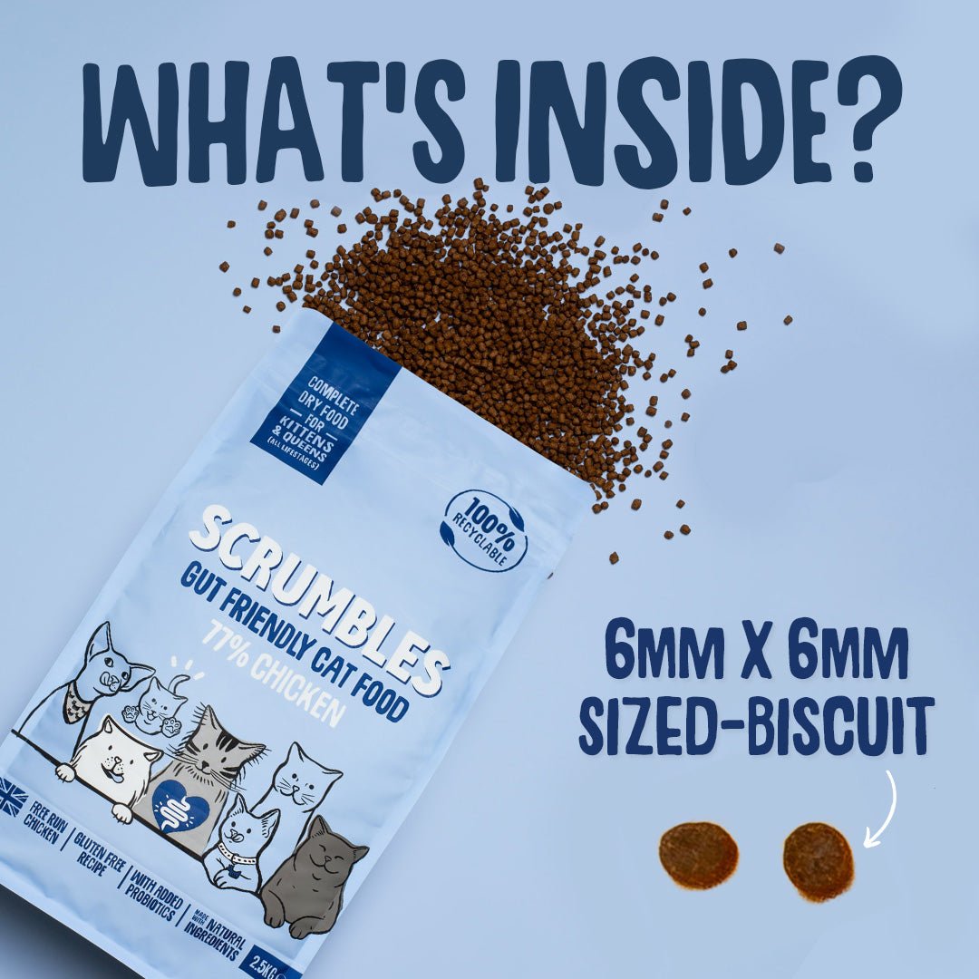 Kittens & Queens Dry Cat Food Kibble Size