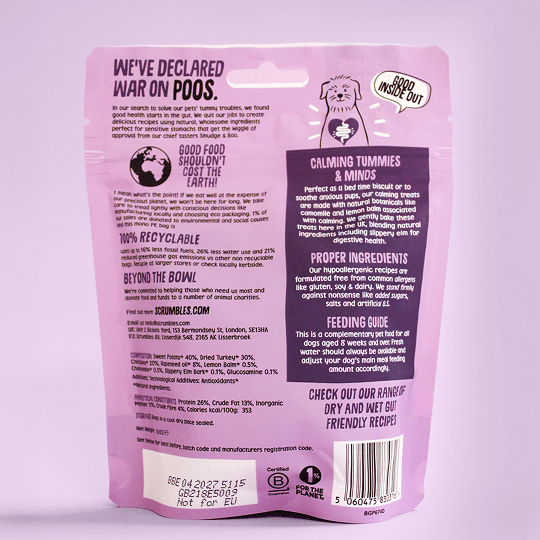 Calming Turkey Nibbles Dog Treats Ingredients