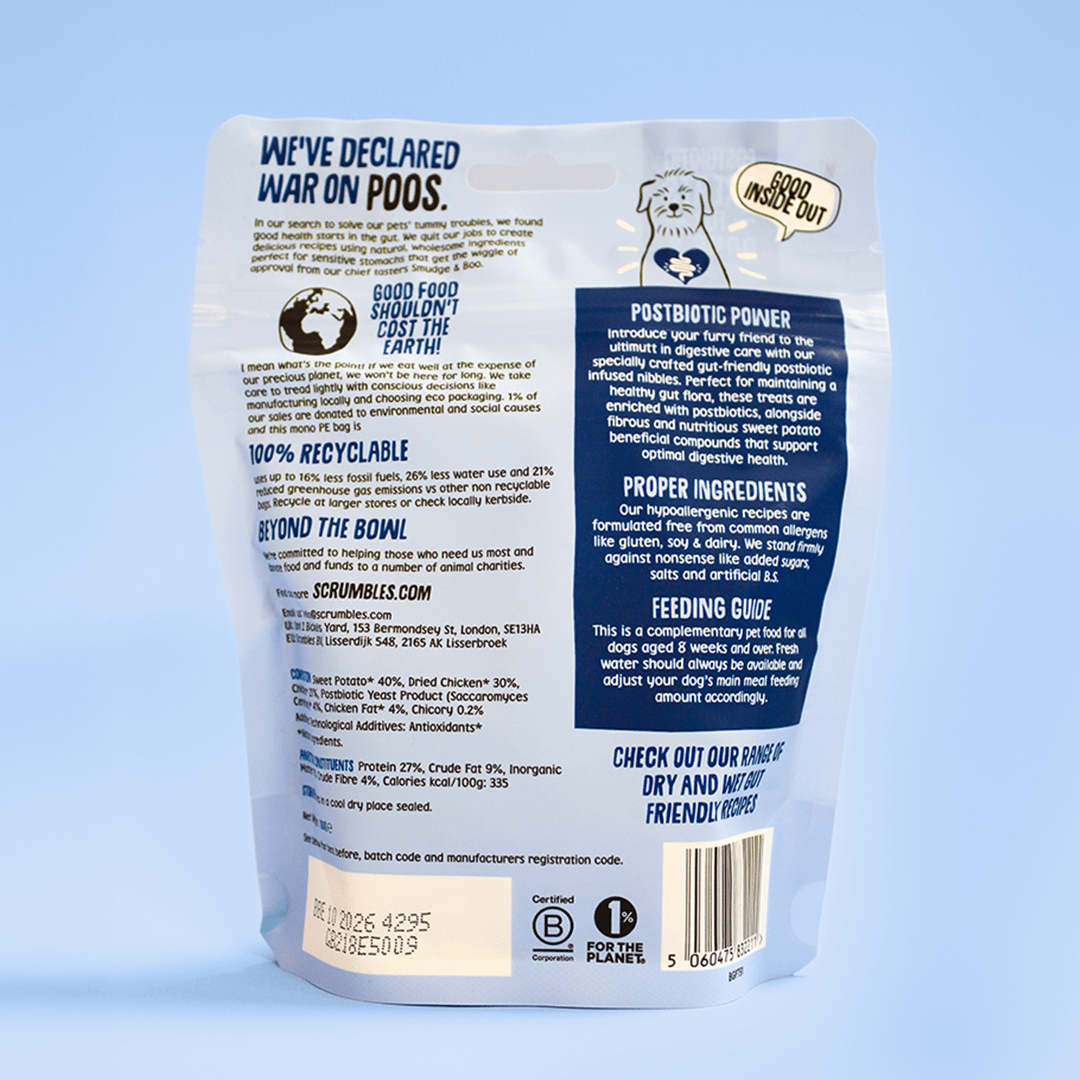 Postbiotic Nibbles Dog Treats Ingredients