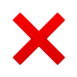 Red 'X' symbol
