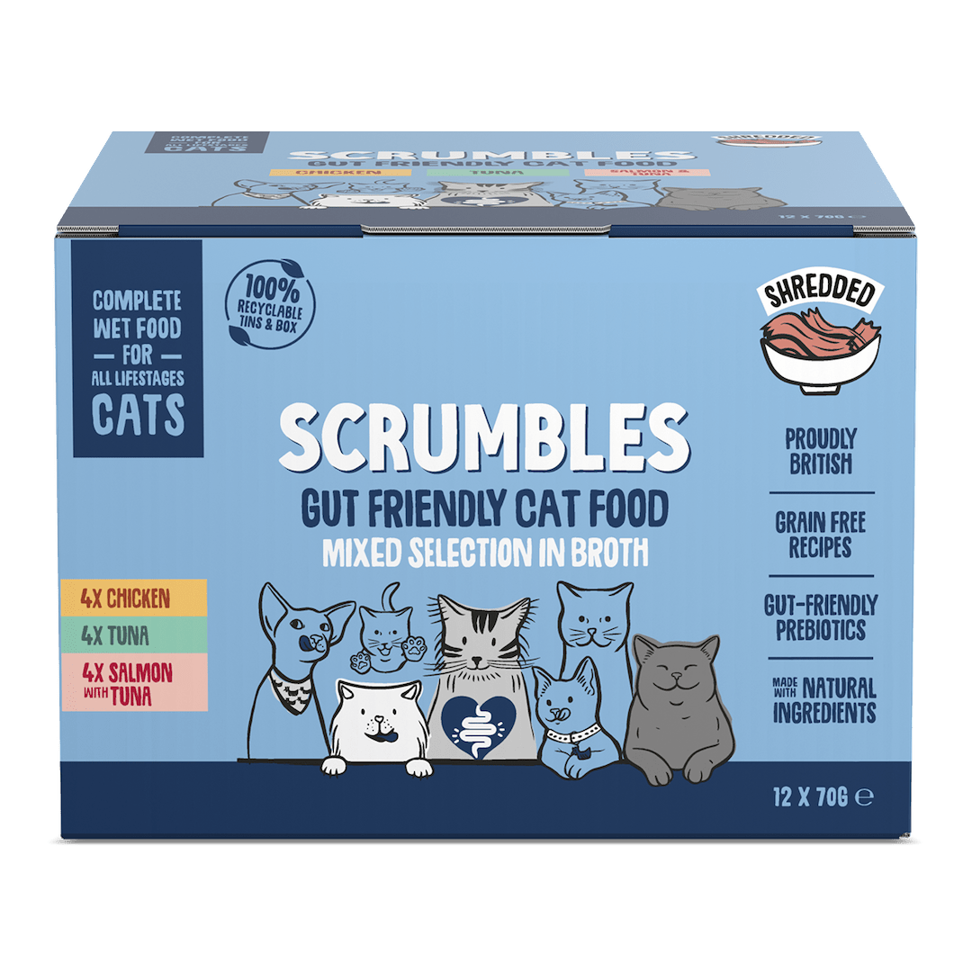 Wet Cat Tins Shredded Meat & Fish in Broth