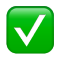 Green check mark icon